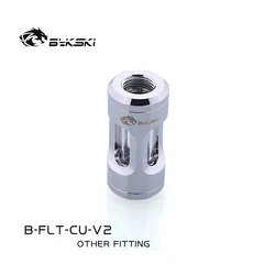Bykski B-FLT-CU-V2,PC Water Cooling Filter Fittings,Dual Inner G1/4 Thread Female To Female Connector