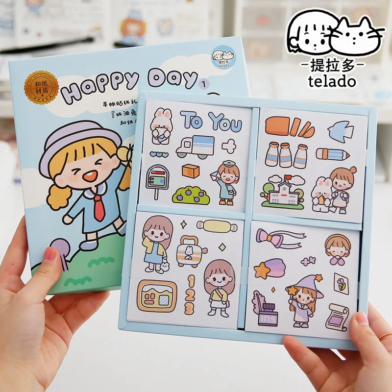 DIY Stickers Kawaii Telado PET Waterproof Scrapbooking Stationery Toy Cup Phone Decoration Sticker PVC Hand Account