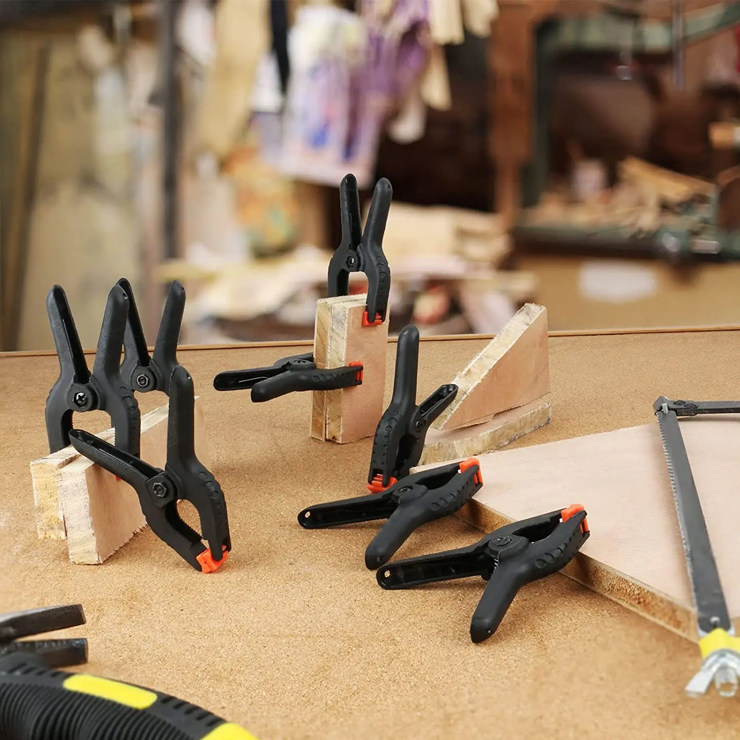 6Piece 2-9 Inch Spring Clamps Crafts Heavy Duty Backdrop Spring Clips Clamps Good Helper for DIY Photography Studio Home