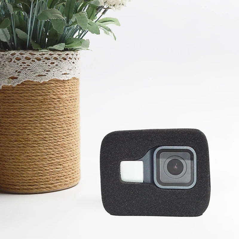 Bọt Biển Kính Chắn Gió Chắn Gió Nhà Ở Lưng Xốp Bảo Vệ Khung Nắp Chống Gió Cho GoPro Hero 8 Đen Phụ Kiện Máy Ảnh Hoạt Động