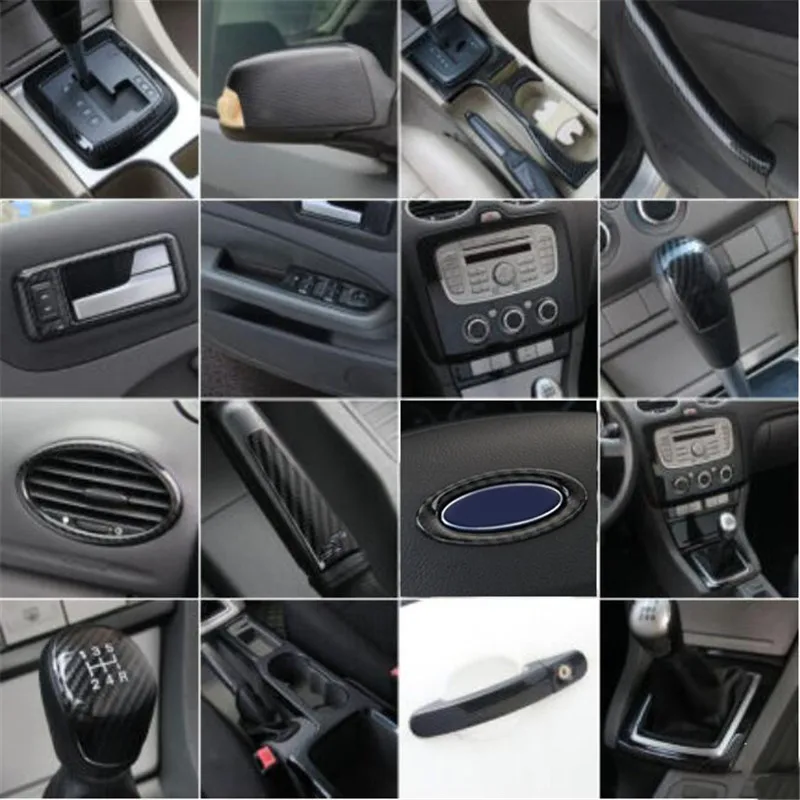 Car-Styling Accessories Air vent Gear Water Cup Holder AC Panel Interior Decorative Cover Case For Ford Focus 2 mk2 2005-2008