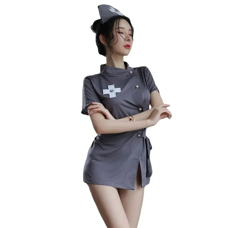 

Sexy underwear nurse uniform temptation suit sexy hip wrap miniskirt role play nurse dress