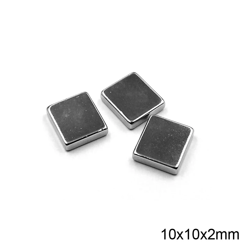 20/50/100/200/500pcs F 10x10x2mm N35 mocny kwadratowy NdFeB magnes ziem rzadkich 10*10*2mm magnesy neodymowe 10mm x 10mm x 2mm