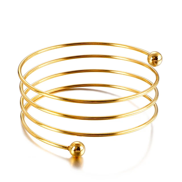 Multi layer Bracelet Jewelry Charms Bangles New Design Gold Color Round Hollow Aliexpress