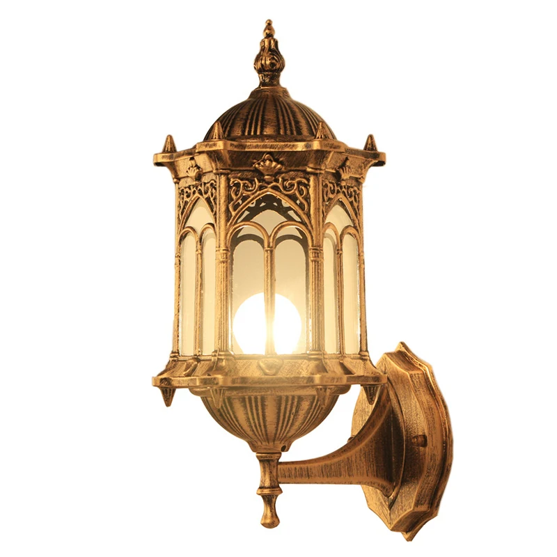 Imagem -04 - Retro Exterior Impermeável Antiferrugem Lâmpada de Parede Garden Gateway Sconce Pátio Corredor Villa Bra Residencial Varanda Luzes E27