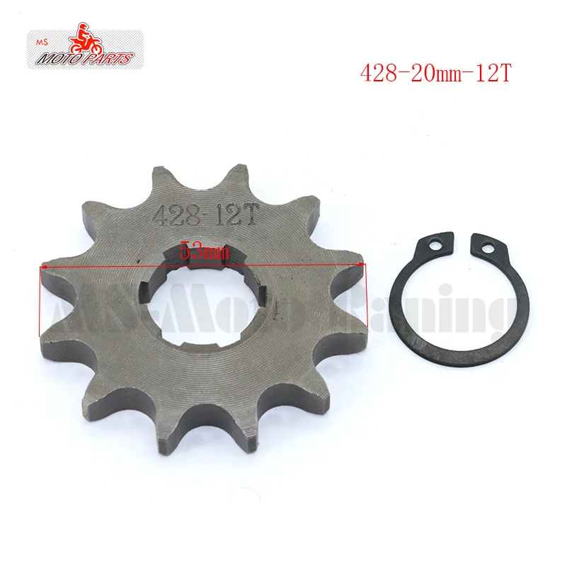 428#10-19 Tooth 20mm ID Front Engine Sprocket for Stomp YCF Upower Dirt Pit Bike ATV Quad Go Kart Moped Buggy Scooter Motorcycle