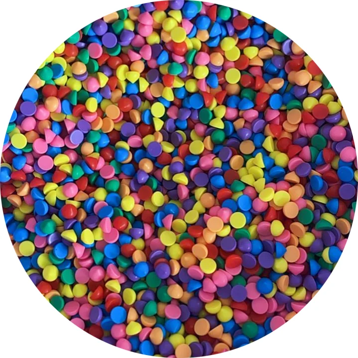 Cute Super Realistic Rainbow Resin Chips Morsels Flat Back Chunky Kawaii Cabochon for Craft DIY Stick Slime Filler Decor