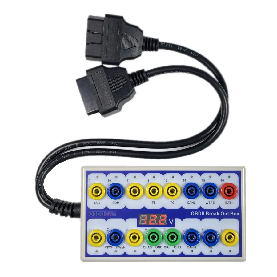 OBD2 Breakout Box Car OBD 2 Break Out Box Car Protocol Detector Auto Can Test Box Automotive Connector Car-detector