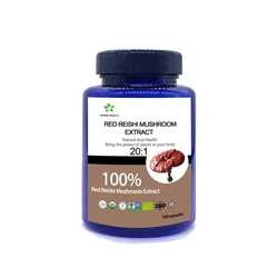 Natural Red Reishi Mushroom Extract capsules, 100% Red Reishi Mushroom Extract 20:1,Lucid ganoderma polysaccharide