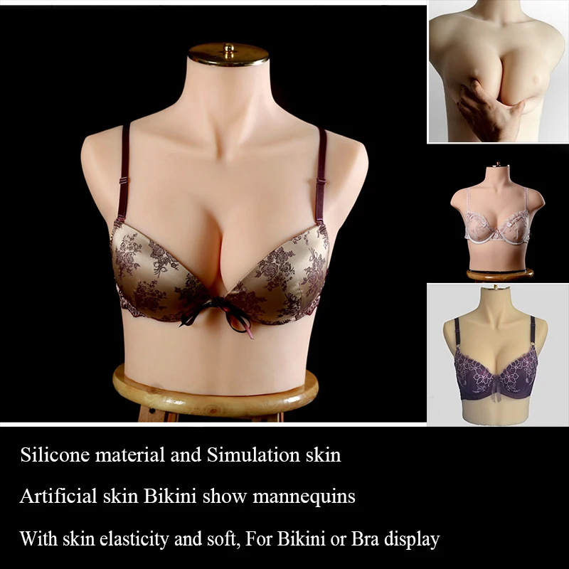 Simulated Human Torso Silicone Bikini Display Mannequin Simulated Human Skin and Chest Model for Store Showcase.