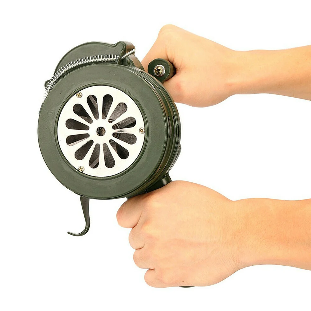 Hand Crank Siren Horn 110dB Manual Operated Metal Alarm Air Raid Emergency Safety Alarm System for Home School Shopping Fire
