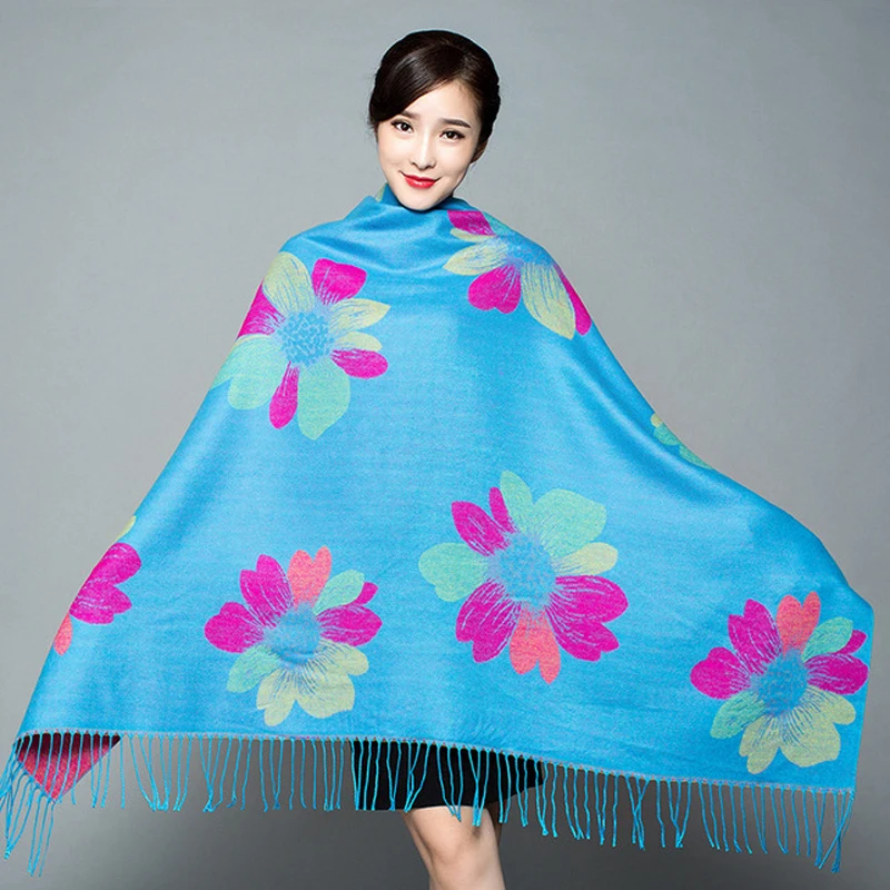 

Новое поступление, шаль, осенне-зимний женский шарф с принтом, женский кашемировый шарф, длинная шаль в этическом стиле, одеяло, теплый палантин