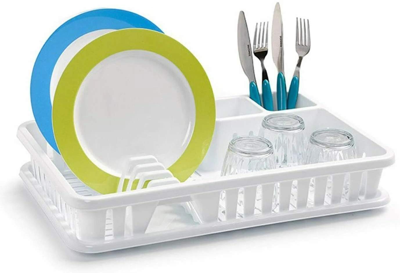 Escurreplatos Rectangular Con Bandeja Anti Goteo plástico 49x39x10 cm cocina