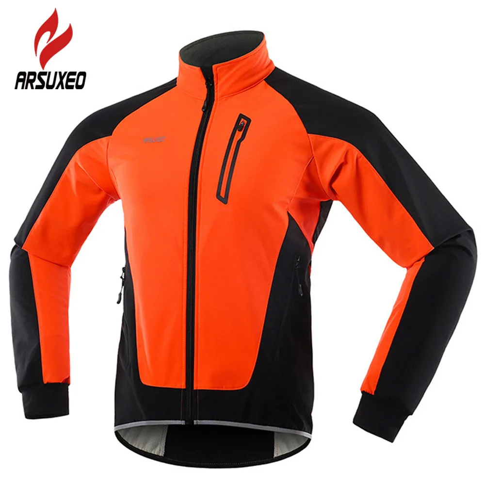 Cortavientos Ciclismo Cycling Reflective Jacket Men Thermal Fleece Winter Jersey  Autumn Bicycle Windbreaker MTB Bike Clothing