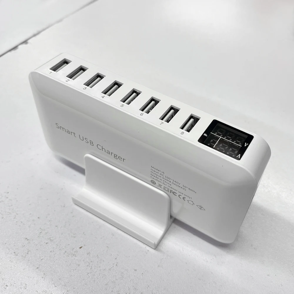 ILEPO Multi USB Handy-ladegerät Halter Organisation Ladestation Ladegerät Dock für iPhone Samsung iPad OPPO vivo HUAWEI Schwarz