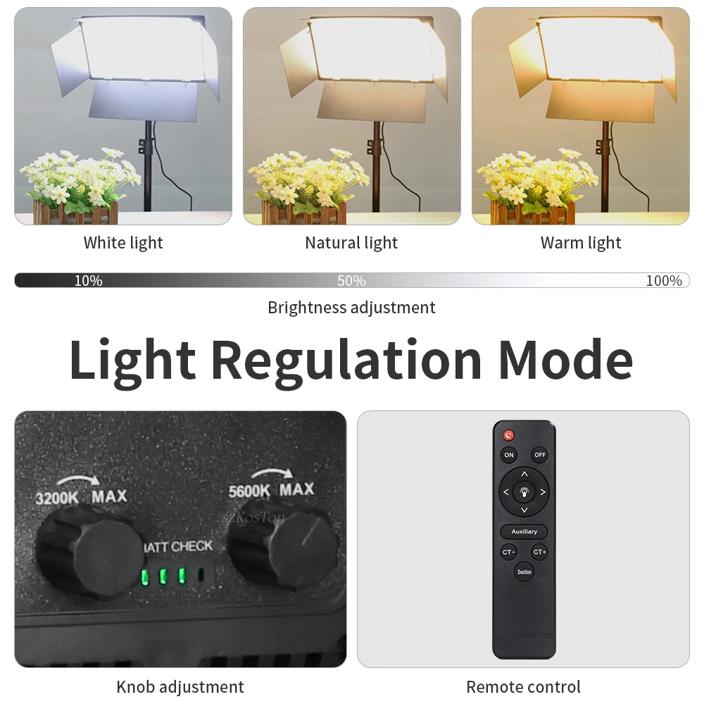 U800+ U600+ LED Video Light Panel With  Control Stand Dimmable Photography Studio Lamp Taking Video Photo Filming Live Streaming