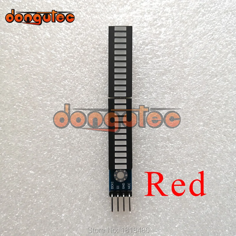 Dongutec – Module LED, barre rouge, bande à 24 segments, Tube numérique, Module d'émission de lumière