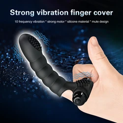 Dildo wibrator palec rękaw G Spot masaż stymulator łechtaczki Sex zabawki dla kobiet damski Masturbator Vagina Flirting produkt