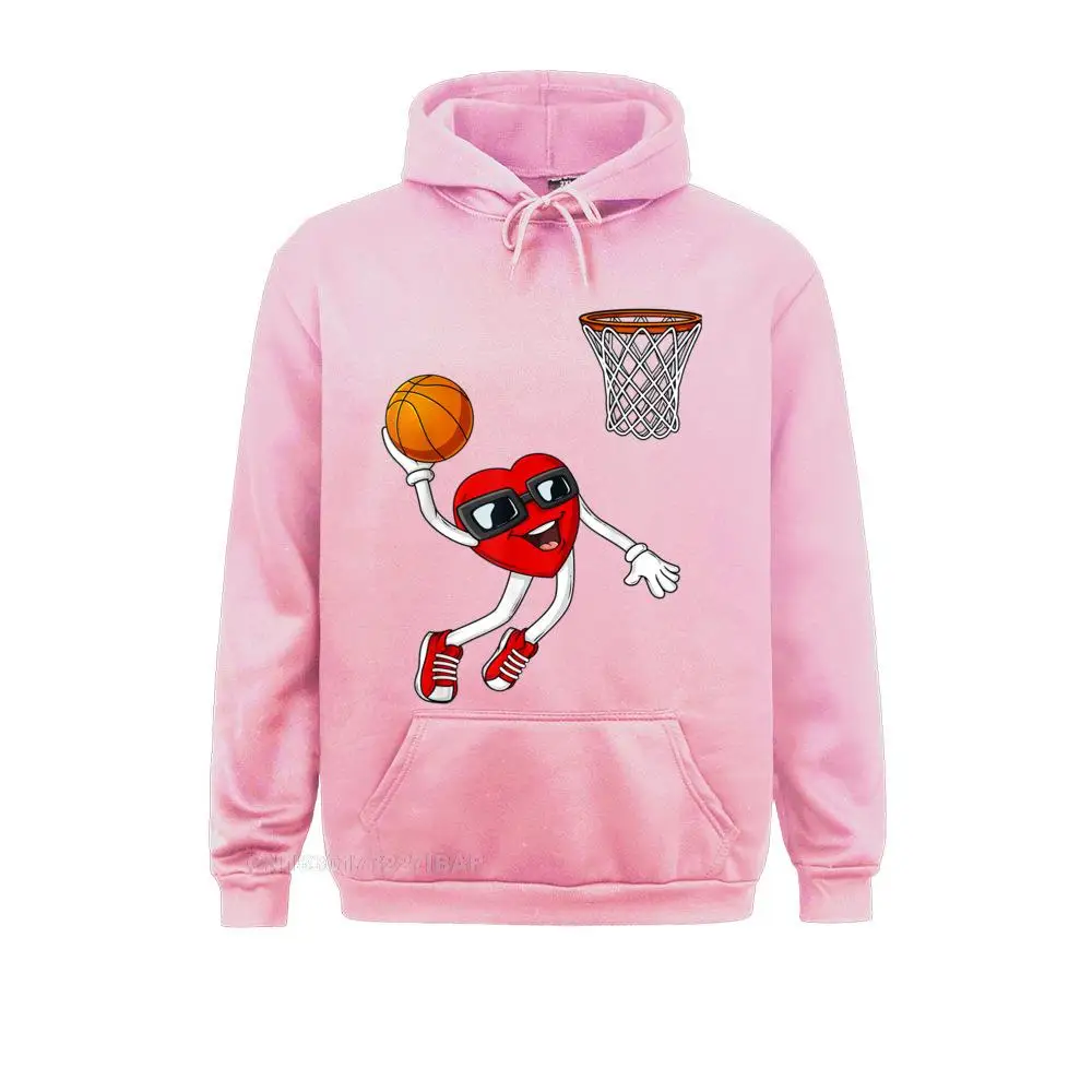 Valentines Day Heart Dunking Basketball Men Girls Hoodie Sweatshirts 3D Printed Brand Hoodies Youthful Clothes For Students