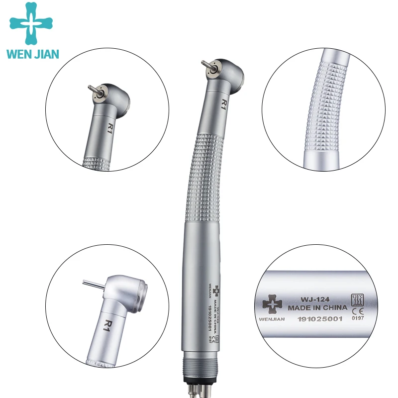 WenJian Dental High Speed Handpiece 2&4 Hole Feri Multiple Water Spray Non-Slip Design Anti-Back Suction Dentistry Tool Dentist