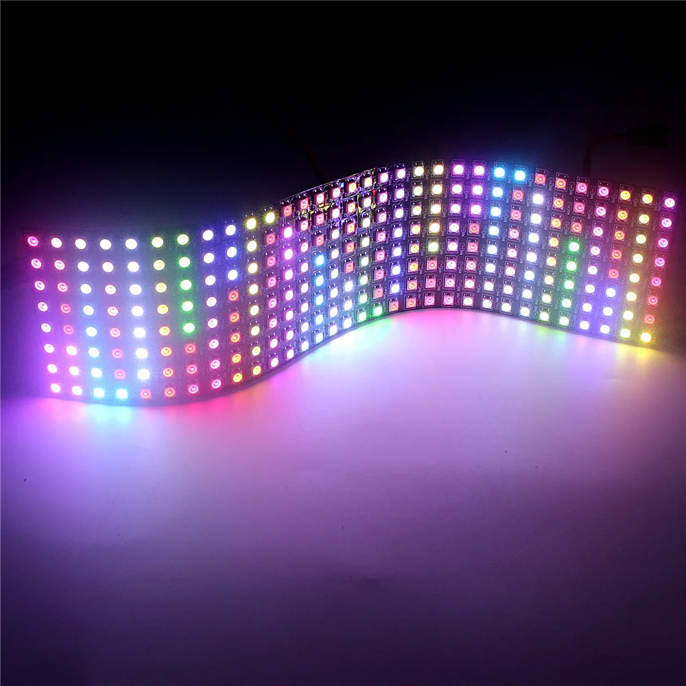 5V 5050 RGB مصفوفة led بكسل وحدة ضوء 8*8 16*16 8*32 بكسل WS2812B WS2812 الرقمية مرنة لوحة فردي عنونة