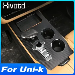 Hivotd Central Control Gearbox Sticker Water Cup Cover Trim Interior Protection Accessories For Changan Uni-k Unik 2024 2023