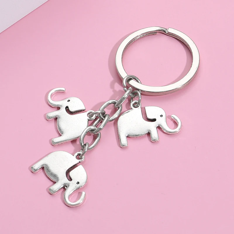 Cute Keychain Jewellery Design Key Ring Baby Elephant Key Chains Animal Gifts For Women Men Handbag Accessorie Jewelry Handmade