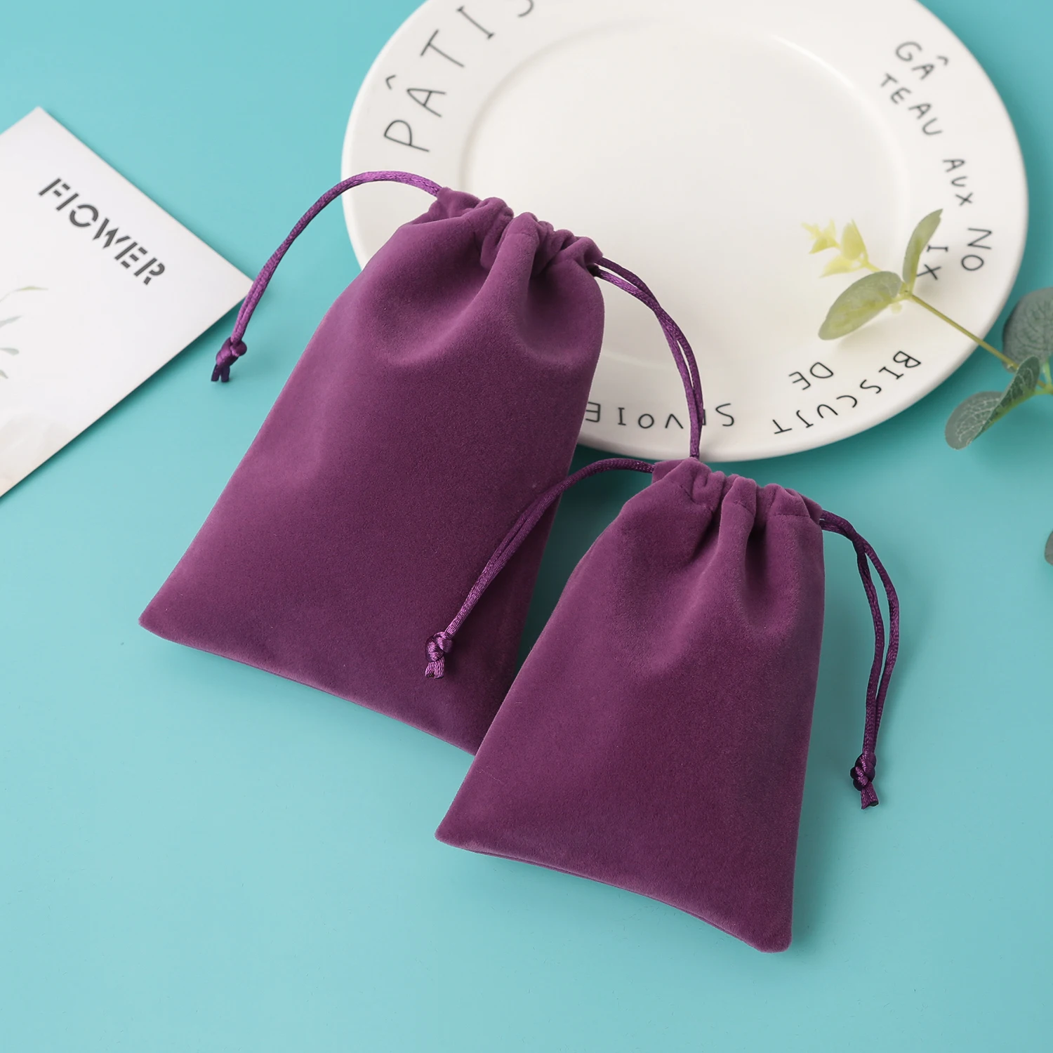 10 Stück Samt-Geschenktüten mit Kordelzug, Schmuckverpackungsbeutel für Hochzeit, Weihnachten, Party, Dekoration, Wimpern, Make-up-Aufbewahrungsbeutel – Detail 16