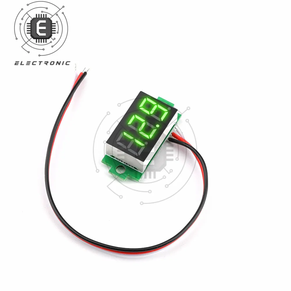 0.91 pollici DC 3.5-5V LED voltmetro digitale misuratore di tensione tester di tensione di alimentazione per auto rosso verde blu giallo