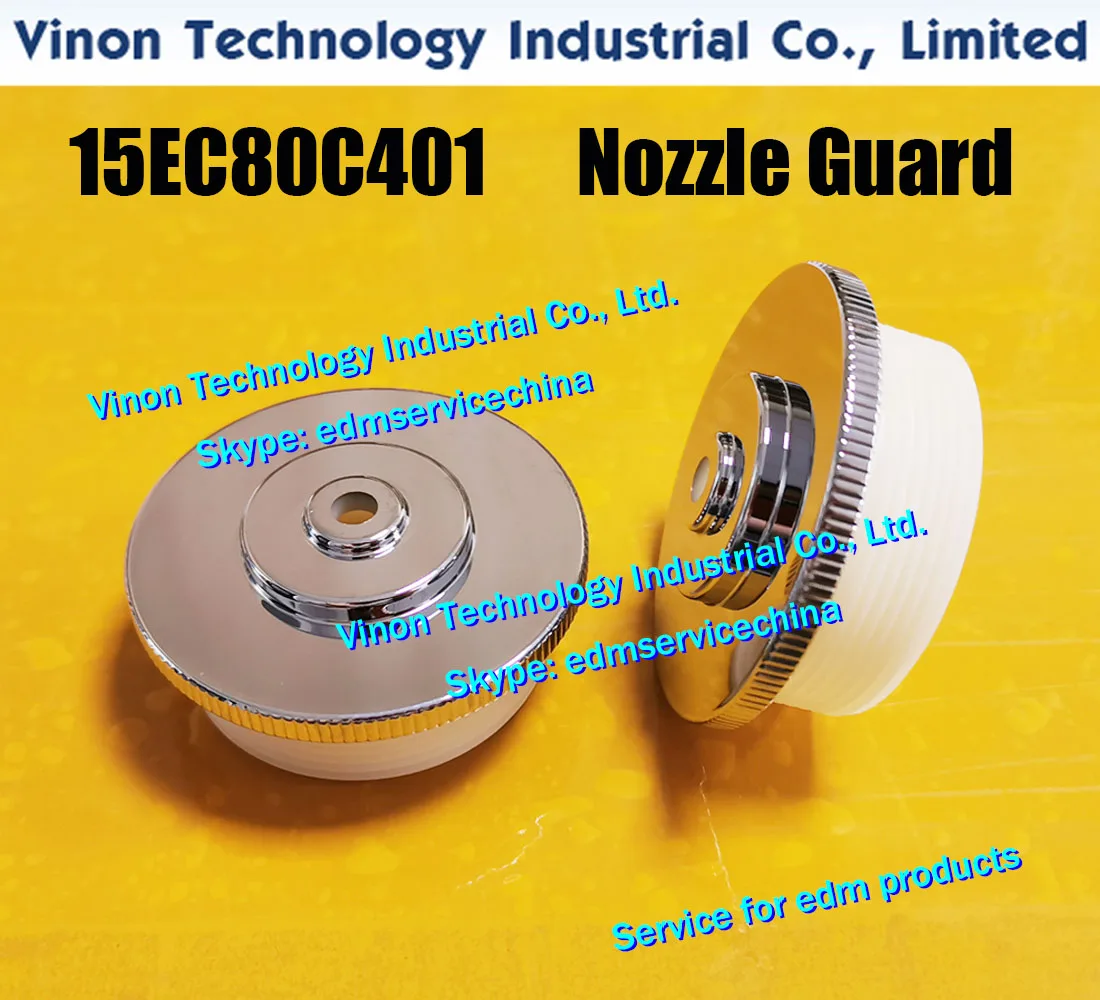 15EC80C401 edm Nozzle Guard Upper & Lower for Makino EE.EH.EC.U.EU.SP.U53i. Laminar Nozzle type D5mm 15EC.80C.401