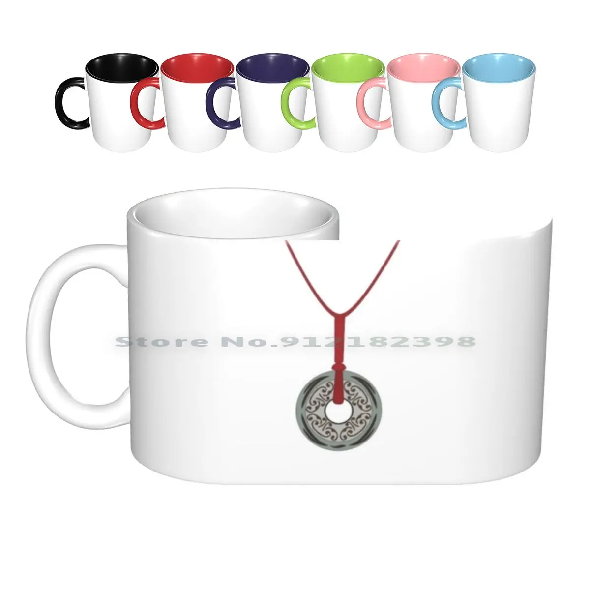 Blood Vs Water Hidden Immunity Idol Necklace Red Ceramic Mugs Coffee Cups Milk Tea Mug Hidden Immunity Idol Immunity Necklace