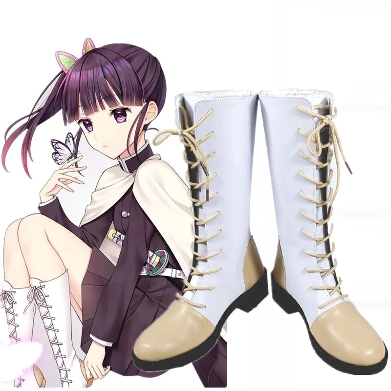 Demon Slayer: Kimetsu no Yaiba Tsuyuri Kanao Halloween Cosplay Boots Shoes Kanao Tsuyuri Cosplay Anime Shoes Custom Made