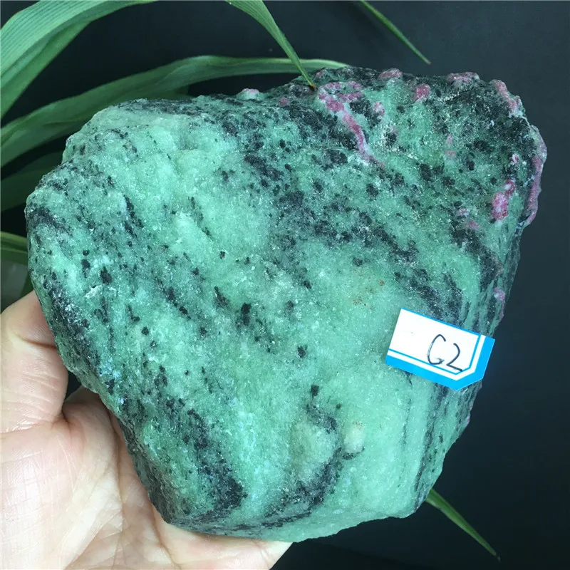 Natural Rad and Green Tourmaline Crystal Mineral Association Rough Stone Specimen Rock Rare