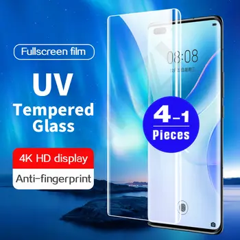 1-4 ks UV tvrzeného skla pro Huawei Nova 7 8 Pro Mate 20 30 P30 40 P40 Pro Plus ochranné sklo na displej telefonu UV sklo 8 nejlepší prodej Displej Huawei P40 Pro Plus - №5