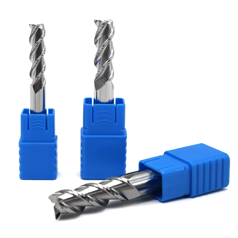 1PC End Mill 50 Degree Ultrafine Tungsten Steel Aluminum Alloy Milling Cutter Three-Blade Aluminum Special Tungsten Steel Cutter