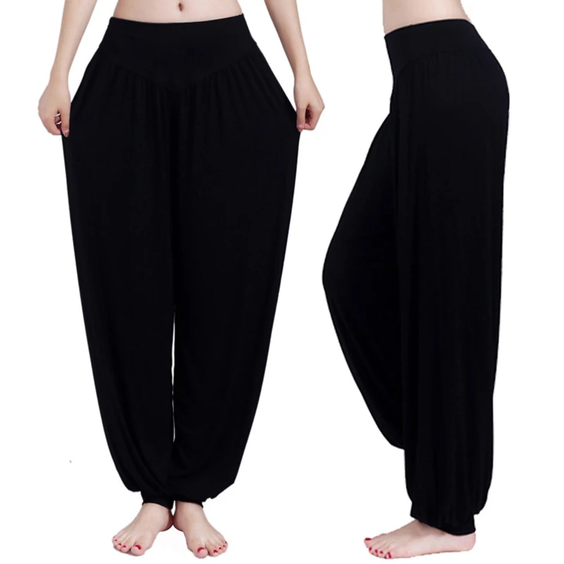 Loose Women Long Pants Harem Yuga Modal Dancing Trouses Casual Hippy Baggy Wide Belly Dance Comfy Boho Pants 15 colors