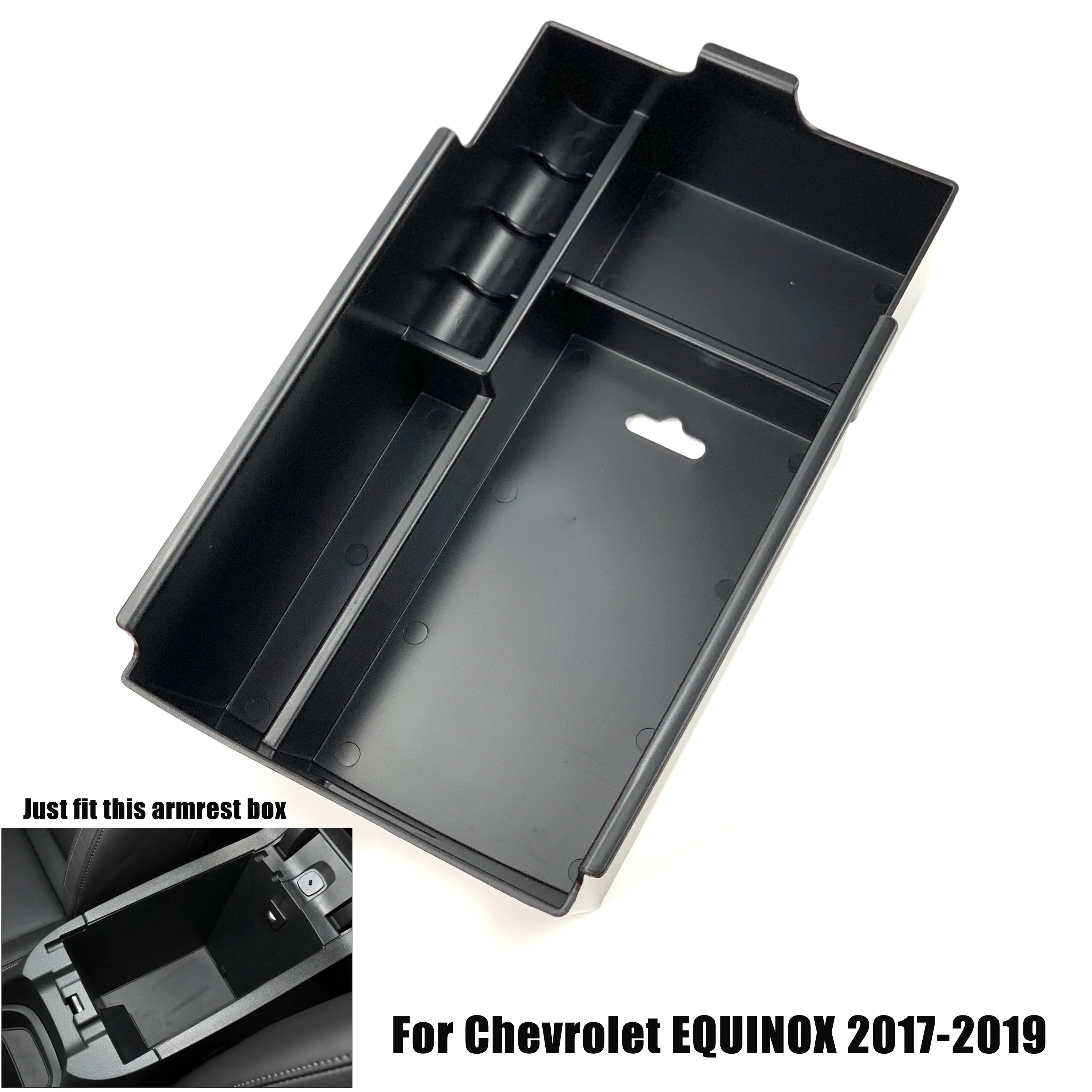 For Chevrolet Equinox Captiva Malibu XL Armrest Storage Box Central Console Organzier Stowing Tidying Storage Coin Cup Holder