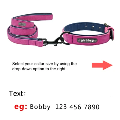 VIP Link--Customized Dogs Collars Personalized Padded Collar Leather Dog Walking Leash For Small Medium Large Dogs