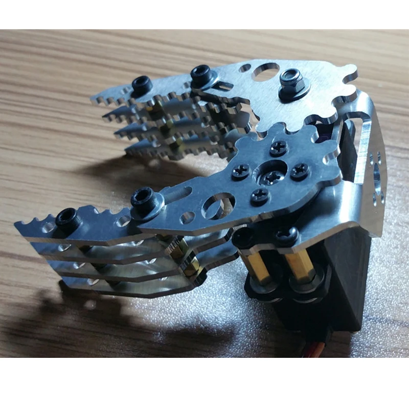 Srebrny Metal Robot Claw chwytak ze stopu aluminium ramię robota ręcznie z MG996r serwo dla Arduino DIY projekt macierzystych części do zabawek