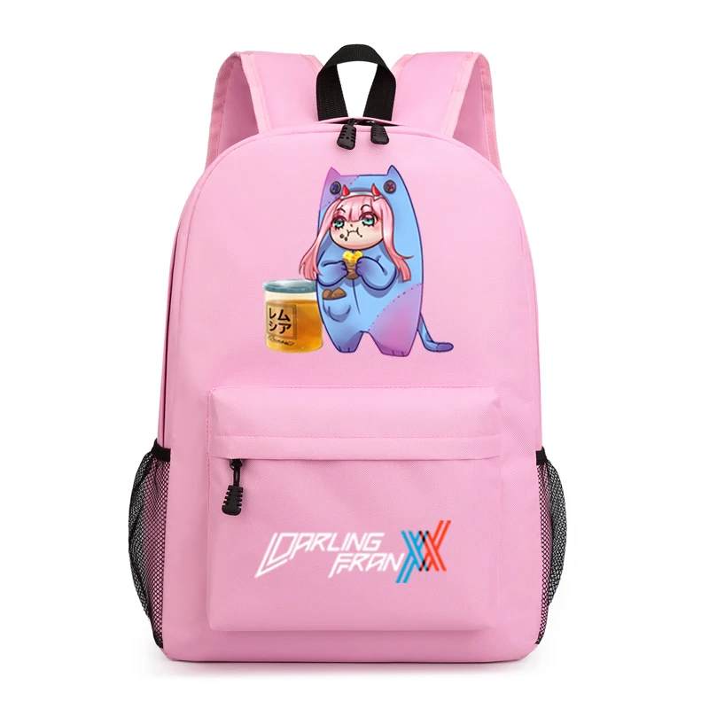 

School bag set printing zero two school backpack teen boy girl student travel school bag