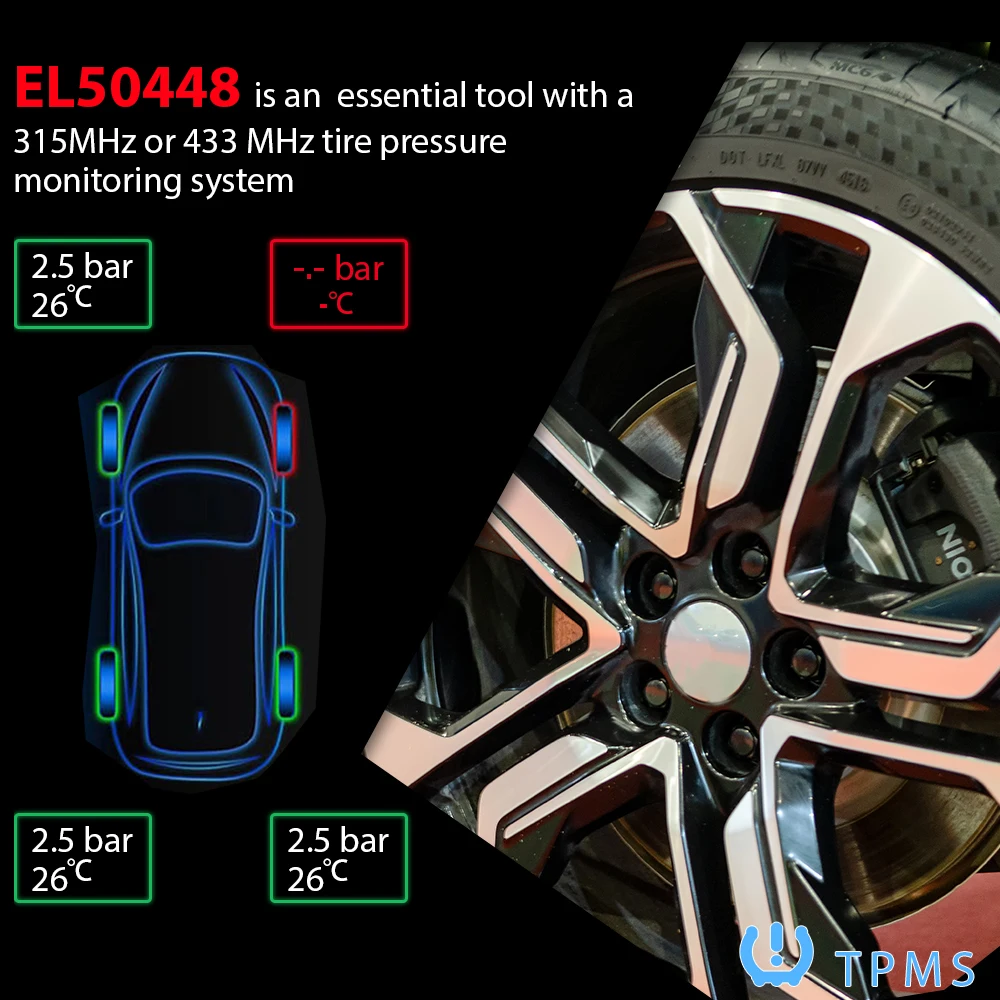 EL50448 TPMS Relearn for Opel Buick Chevrolet Electronic Tire Pressure Monitor Sensor Reset Tool EL-50448 OEC-T5