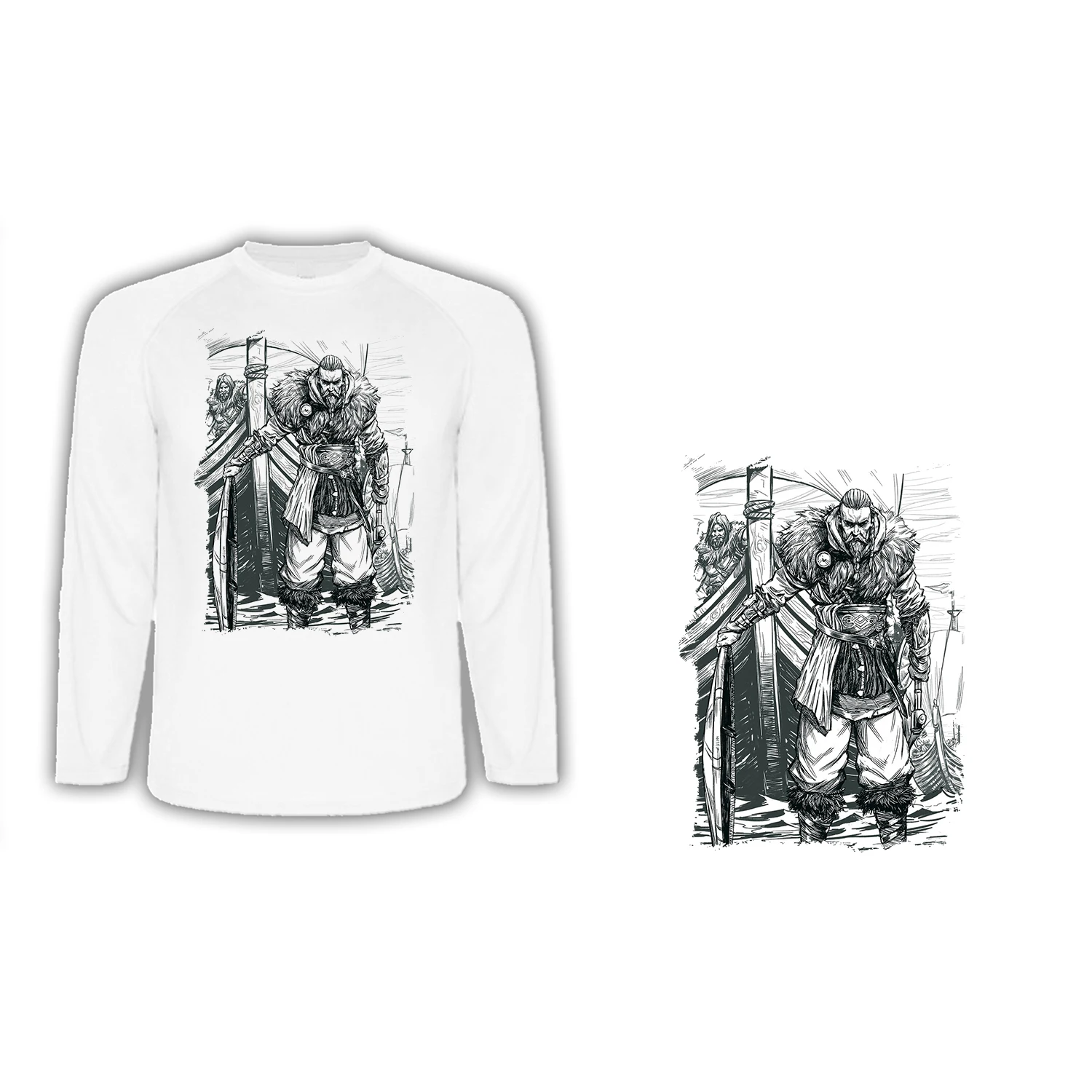 LONG SLEEVE T-SHIRT A3 HERO VIKING MEDIAEVAL T-shirt