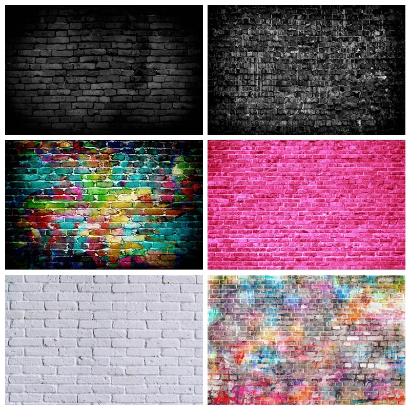 

Laeacco Wall Background For Photography Brick Stacked Wall Surface Party Decor Child Baby Portrait Pattern Photographic Backdrop