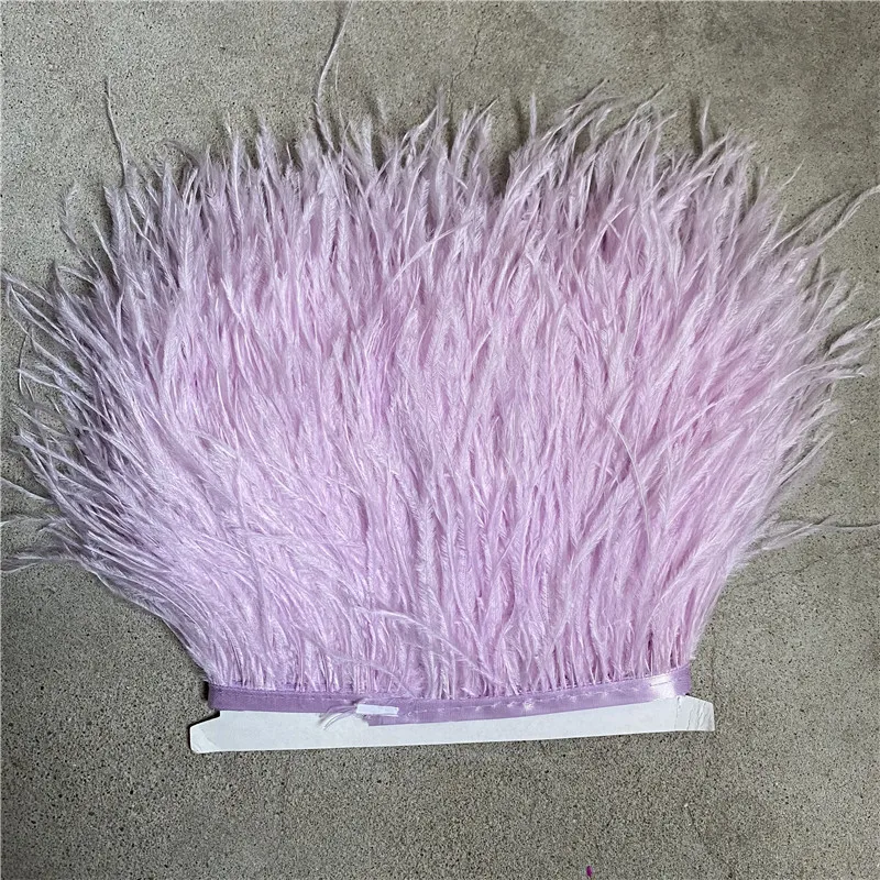 High Quality Ostrich Feather Trim Wedding 4-6 Inch/10-15CM Feathers Fringe Plume Cloth Belt Accessories Plumas Decorative Skirt