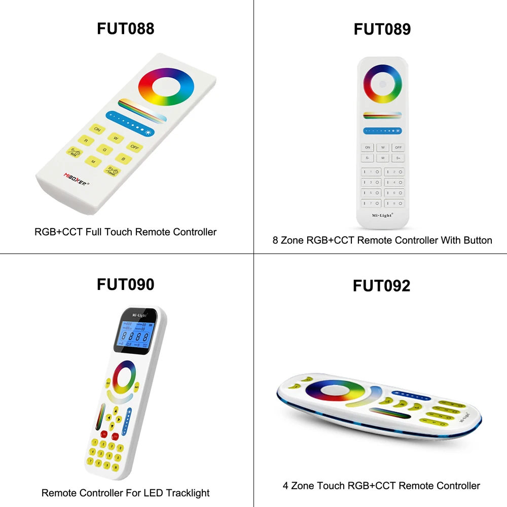 MiBoxer Milight 2.4G RF Wireless Remote RGB LED Controller Dimmer FUT006 FUT007 FUT088 FUT089 FUT087 FUT090 FUT092 FUT095 FUT096