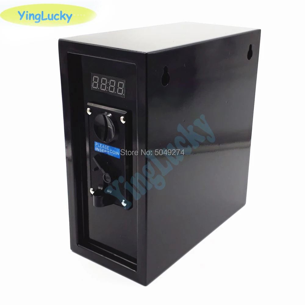 

Arcade coin receiver Coin Operated Timer Control Box Multi Coin Acceptor Power Supply with Push Button