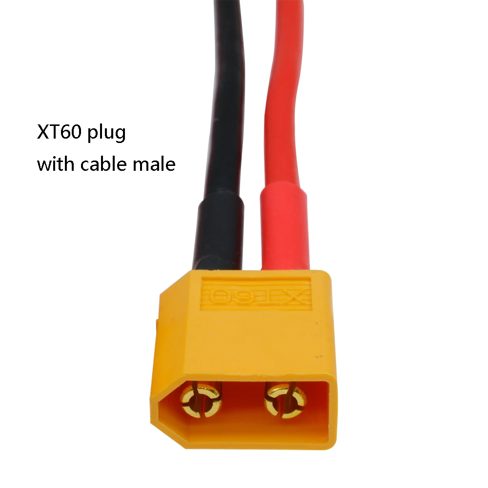 10cm 1 para baterii XT60 męski wtyk żeński z silikonem 14 drut AWG dla 7.4v 11.1v 14.8v 22.2v baterii