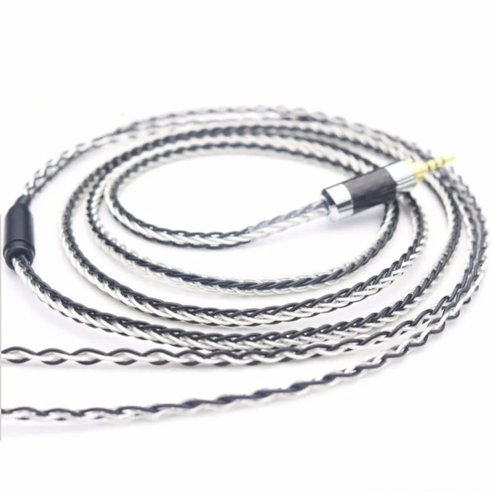Audiocrast-Cable de actualización Chapado en plata para auriculares HE400i, HE1000, HE6, HE500, he560, EDX, V2, 3,5/2,5/4,4mm