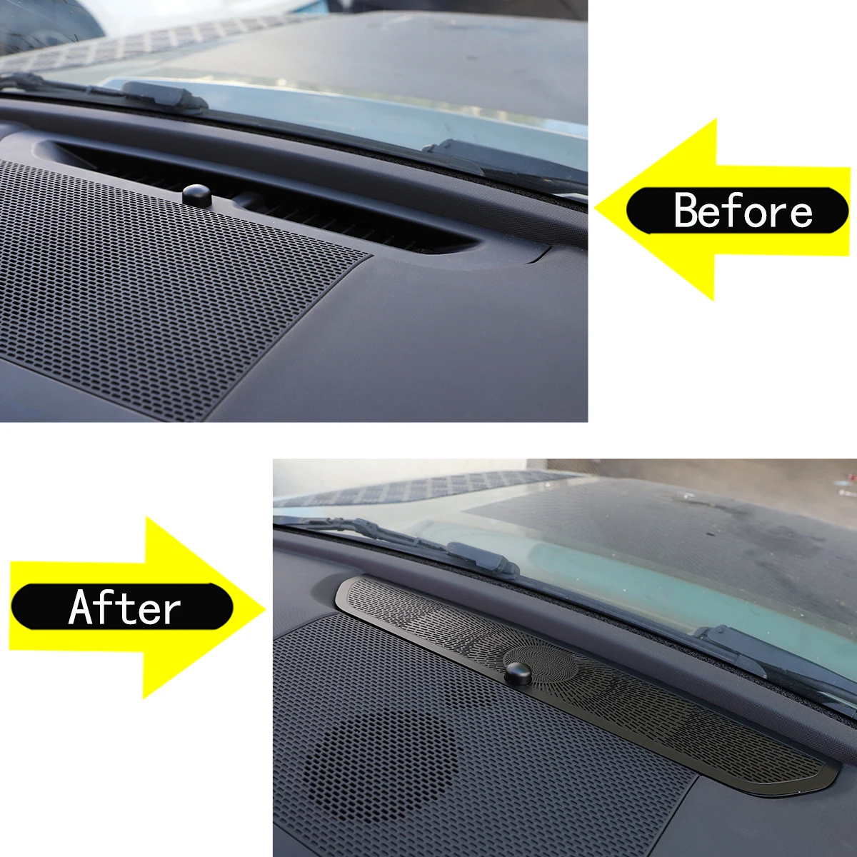 

1Pcs Aluminum alloy black For Land Rover Defender 90 110 2020-2024 Car dashboard air outlet anti blocking mesh cover accessories