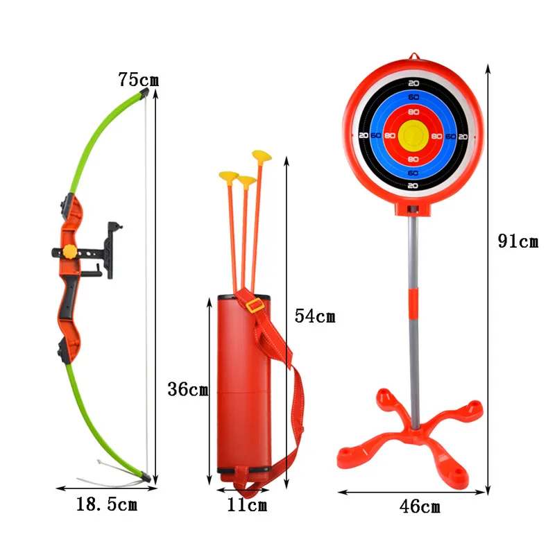 1 مجموعة أطفال لعبة الرماية القوس مجموعات الهدف الوقوف مجلس جعبة ألعاب رماية هدية ل في الهواء الطلق ممارسة لعبة اطلاق النار اكسسوارات أطقم